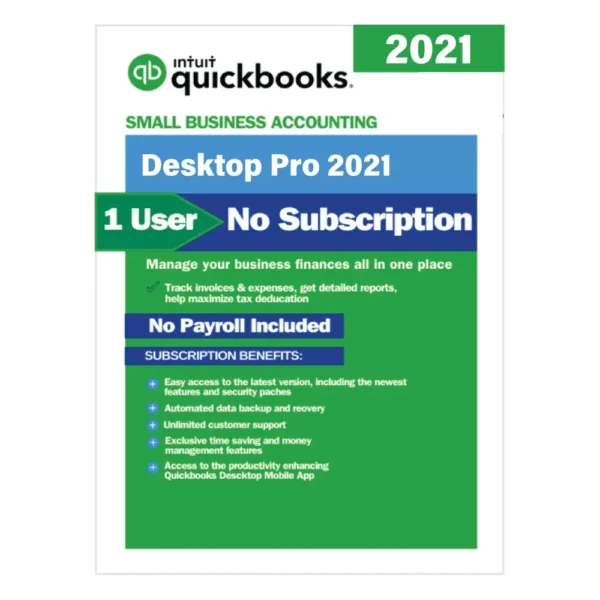 QuickBooks Desktop Pro 2021 | No Subscription