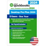 QuickBooks Desktop Pro Plus 2024 – 1 Year Subscription – USA Version (5 Users)